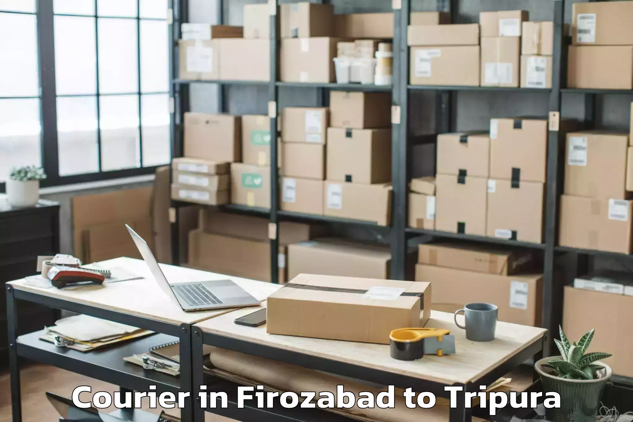 Reliable Firozabad to Teliamura Courier